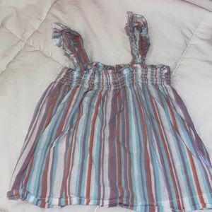 Pinstripe multi color toddler tank